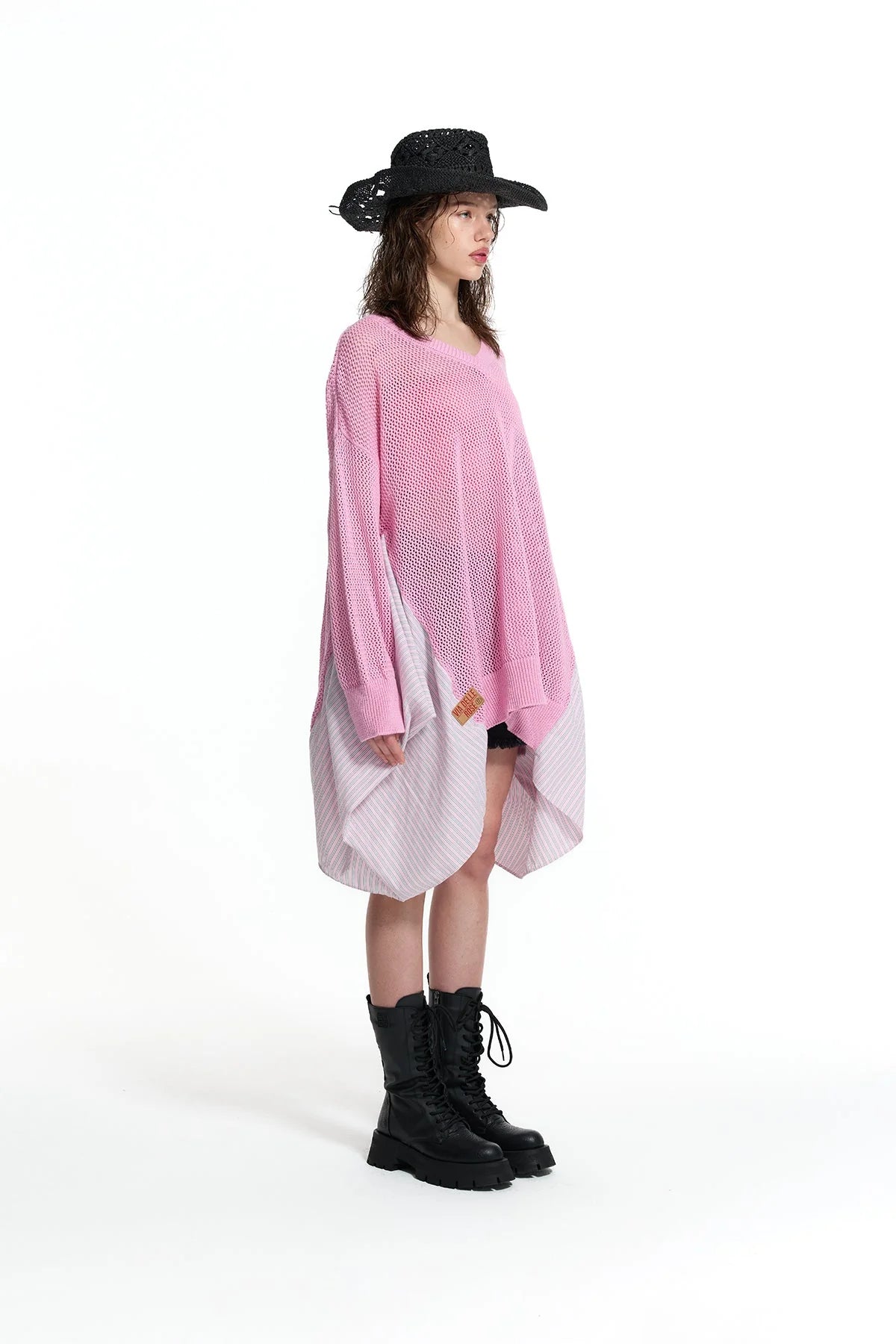 Overshirt Rosa e Righe